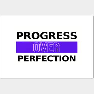Progress over Perfection Motivational Quote Posters and Art